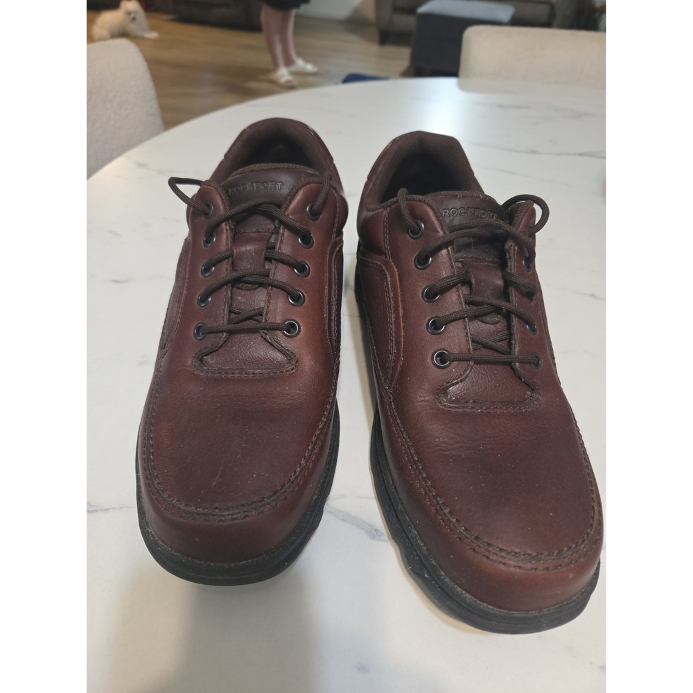 Rockport Ridgefield Eureka Men's 12 M Brown Leather Walking Oxford Shoes
